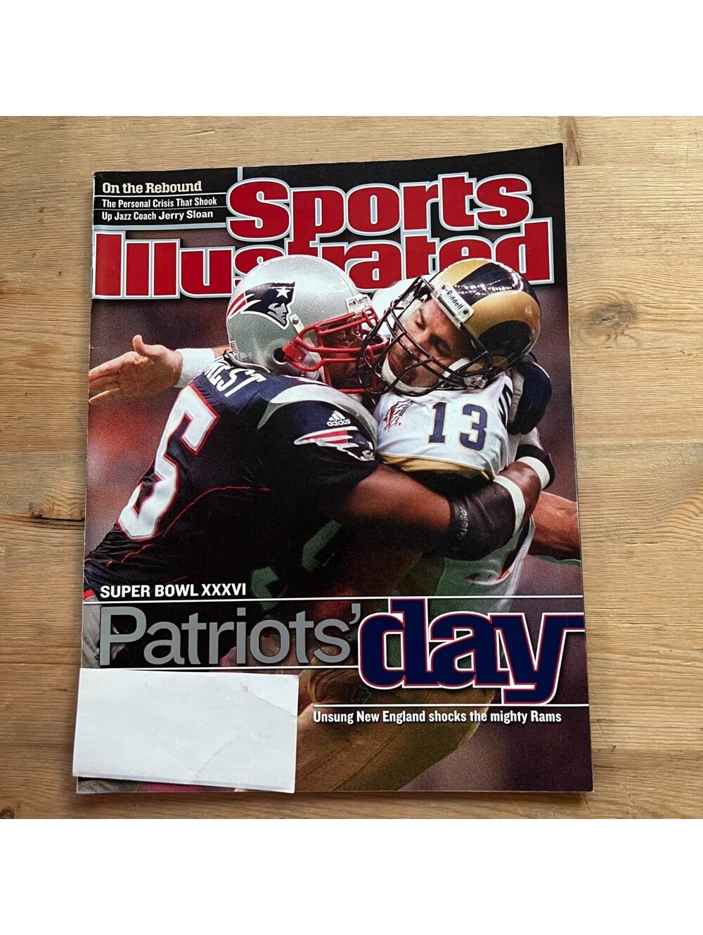 Sports Illustrated Superbowl XXXVI Patriots' Day Magazine SIM02